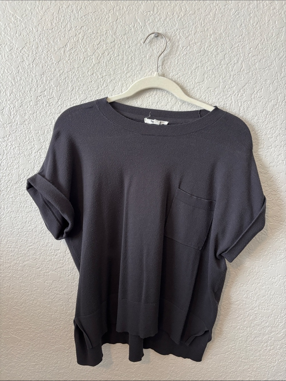 Splendid Brand! Charcoal Relaxed Pocket Tee